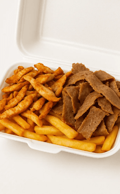 Chicken & Lamb Doner Meat & Chips